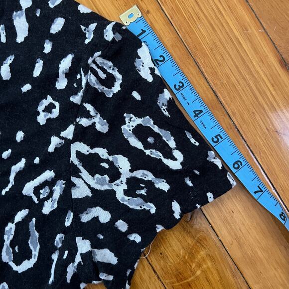 LIU-JO Black White Leopard V-Neck Short Sleeve Dress Size S - Picture 9 of 9